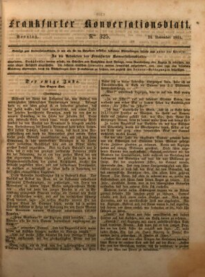 Frankfurter Konversationsblatt (Frankfurter Ober-Post-Amts-Zeitung) Sonntag 24. November 1844