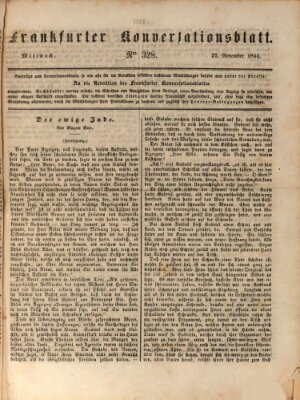 Frankfurter Konversationsblatt (Frankfurter Ober-Post-Amts-Zeitung) Mittwoch 27. November 1844