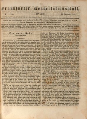 Frankfurter Konversationsblatt (Frankfurter Ober-Post-Amts-Zeitung) Freitag 29. November 1844