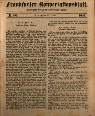 Frankfurter Konversationsblatt (Frankfurter Ober-Post-Amts-Zeitung) Montag 26. Oktober 1846