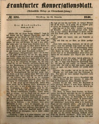 Frankfurter Konversationsblatt (Frankfurter Ober-Post-Amts-Zeitung) Dienstag 24. November 1846