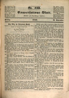 Regensburger Conversations-Blatt (Regensburger Tagblatt) Freitag 21. September 1849