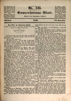 Regensburger Conversations-Blatt (Regensburger Tagblatt) Mittwoch 26. September 1849