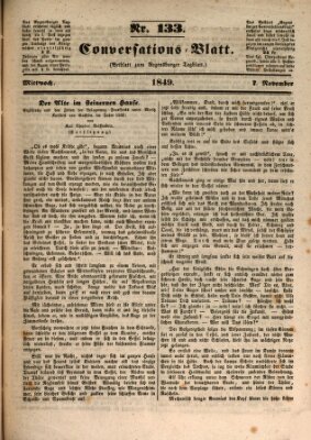 Regensburger Conversations-Blatt (Regensburger Tagblatt) Mittwoch 7. November 1849