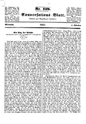 Regensburger Conversations-Blatt (Regensburger Tagblatt) Mittwoch 1. Oktober 1851