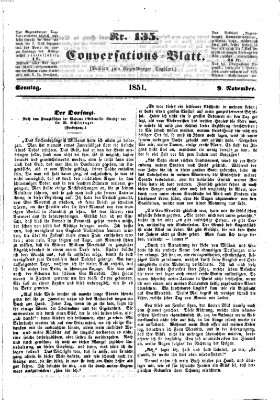 Regensburger Conversations-Blatt (Regensburger Tagblatt) Sonntag 9. November 1851