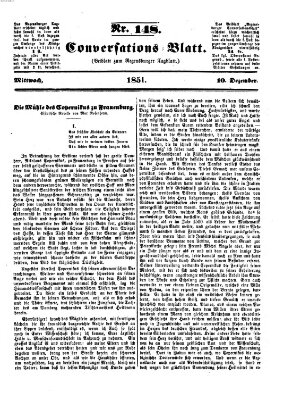 Regensburger Conversations-Blatt (Regensburger Tagblatt) Mittwoch 10. Dezember 1851