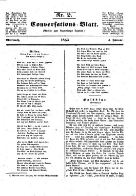 Regensburger Conversations-Blatt (Regensburger Tagblatt) Mittwoch 5. Januar 1853