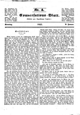 Regensburger Conversations-Blatt (Regensburger Tagblatt) Sonntag 9. Januar 1853