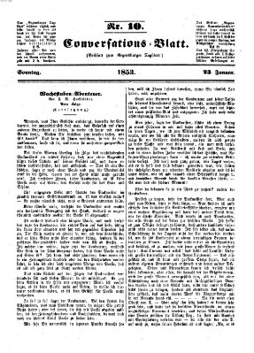 Regensburger Conversations-Blatt (Regensburger Tagblatt) Sonntag 23. Januar 1853