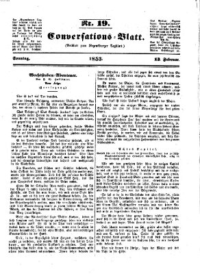 Regensburger Conversations-Blatt (Regensburger Tagblatt) Sonntag 13. Februar 1853