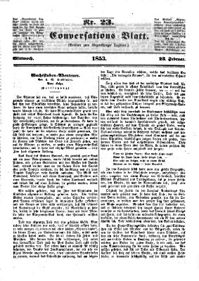 Regensburger Conversations-Blatt (Regensburger Tagblatt) Mittwoch 23. Februar 1853