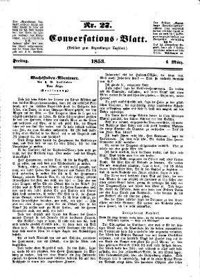 Regensburger Conversations-Blatt (Regensburger Tagblatt) Freitag 4. März 1853