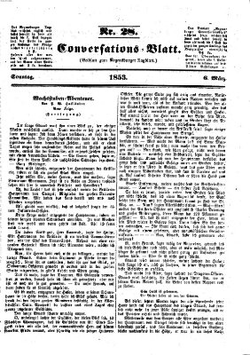 Regensburger Conversations-Blatt (Regensburger Tagblatt) Sonntag 6. März 1853