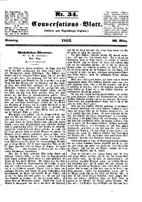 Regensburger Conversations-Blatt (Regensburger Tagblatt) Sonntag 20. März 1853