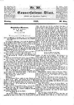 Regensburger Conversations-Blatt (Regensburger Tagblatt) Sonntag 27. März 1853