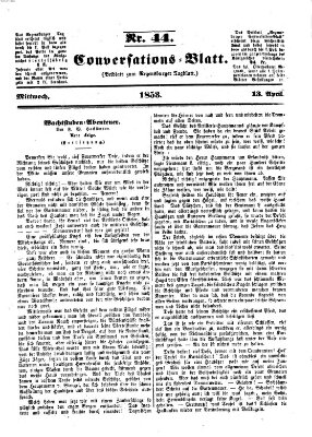 Regensburger Conversations-Blatt (Regensburger Tagblatt) Mittwoch 13. April 1853