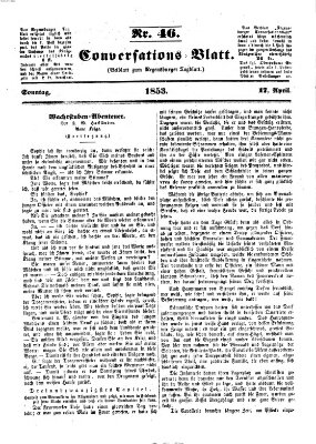 Regensburger Conversations-Blatt (Regensburger Tagblatt) Sonntag 17. April 1853