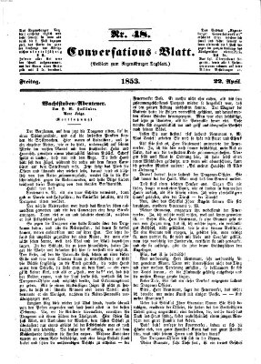 Regensburger Conversations-Blatt (Regensburger Tagblatt) Freitag 22. April 1853