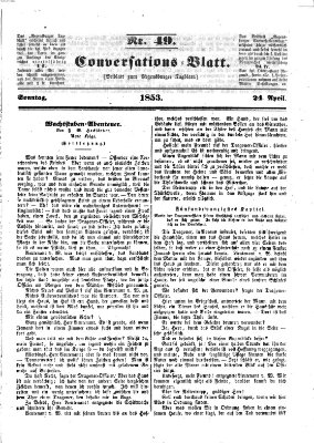 Regensburger Conversations-Blatt (Regensburger Tagblatt) Sonntag 24. April 1853