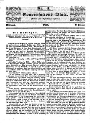 Regensburger Conversations-Blatt (Regensburger Tagblatt) Mittwoch 9. Januar 1856