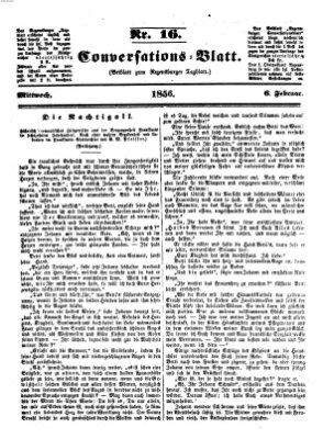 Regensburger Conversations-Blatt (Regensburger Tagblatt) Mittwoch 6. Februar 1856