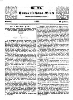 Regensburger Conversations-Blatt (Regensburger Tagblatt) Sonntag 17. Februar 1856