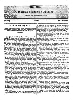 Regensburger Conversations-Blatt (Regensburger Tagblatt) Freitag 29. Februar 1856