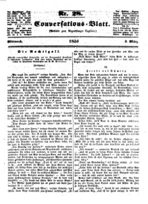 Regensburger Conversations-Blatt (Regensburger Tagblatt) Mittwoch 5. März 1856