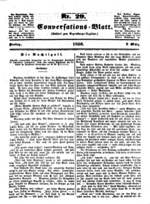 Regensburger Conversations-Blatt (Regensburger Tagblatt) Freitag 7. März 1856