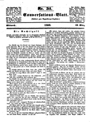 Regensburger Conversations-Blatt (Regensburger Tagblatt) Mittwoch 12. März 1856