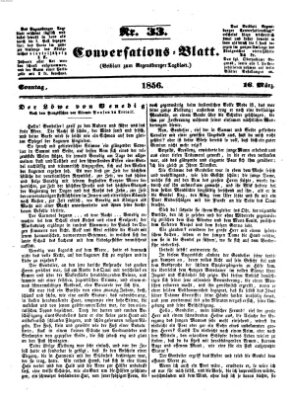 Regensburger Conversations-Blatt (Regensburger Tagblatt) Sonntag 16. März 1856