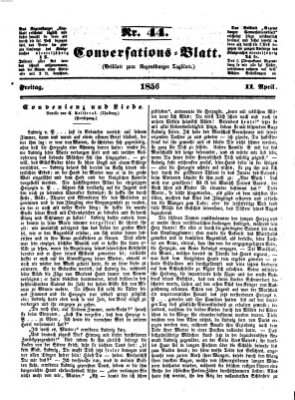 Regensburger Conversations-Blatt (Regensburger Tagblatt) Freitag 11. April 1856