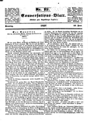 Regensburger Conversations-Blatt (Regensburger Tagblatt) Sonntag 15. Juni 1856