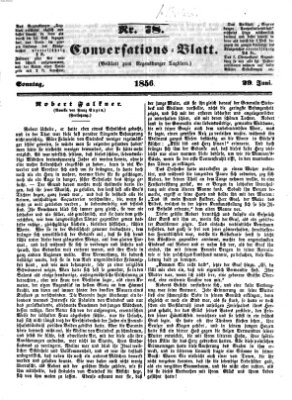 Regensburger Conversations-Blatt (Regensburger Tagblatt) Sonntag 29. Juni 1856