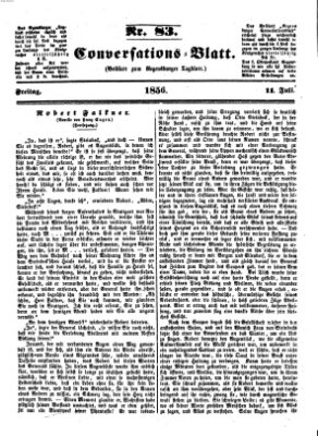 Regensburger Conversations-Blatt (Regensburger Tagblatt) Freitag 11. Juli 1856