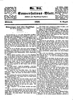 Regensburger Conversations-Blatt (Regensburger Tagblatt) Mittwoch 6. August 1856