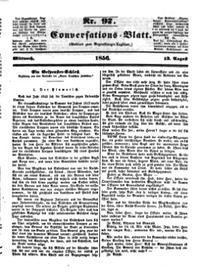 Regensburger Conversations-Blatt (Regensburger Tagblatt) Mittwoch 13. August 1856