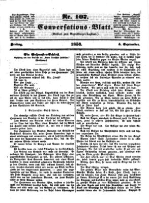 Regensburger Conversations-Blatt (Regensburger Tagblatt) Freitag 5. September 1856