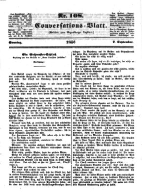 Regensburger Conversations-Blatt (Regensburger Tagblatt) Sonntag 7. September 1856