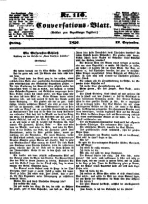 Regensburger Conversations-Blatt (Regensburger Tagblatt) Freitag 12. September 1856