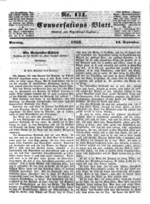 Regensburger Conversations-Blatt (Regensburger Tagblatt) Sonntag 14. September 1856