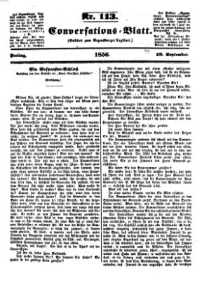 Regensburger Conversations-Blatt (Regensburger Tagblatt) Freitag 19. September 1856