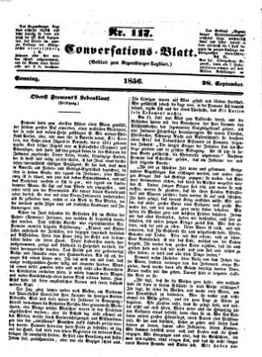 Regensburger Conversations-Blatt (Regensburger Tagblatt) Sonntag 28. September 1856