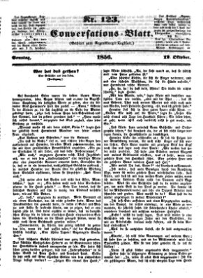 Regensburger Conversations-Blatt (Regensburger Tagblatt) Sonntag 12. Oktober 1856