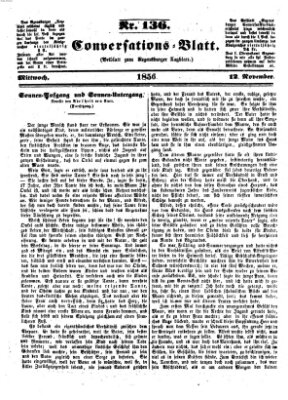 Regensburger Conversations-Blatt (Regensburger Tagblatt) Mittwoch 12. November 1856