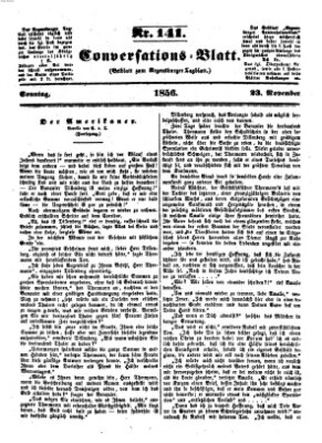 Regensburger Conversations-Blatt (Regensburger Tagblatt) Sonntag 23. November 1856