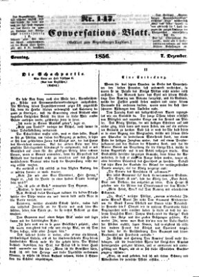 Regensburger Conversations-Blatt (Regensburger Tagblatt) Sonntag 7. Dezember 1856