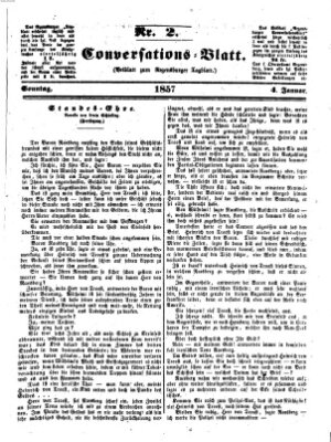 Regensburger Conversations-Blatt (Regensburger Tagblatt) Sonntag 4. Januar 1857