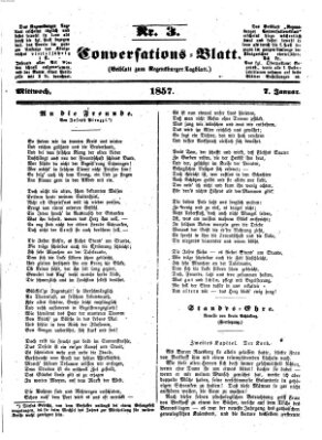 Regensburger Conversations-Blatt (Regensburger Tagblatt) Mittwoch 7. Januar 1857